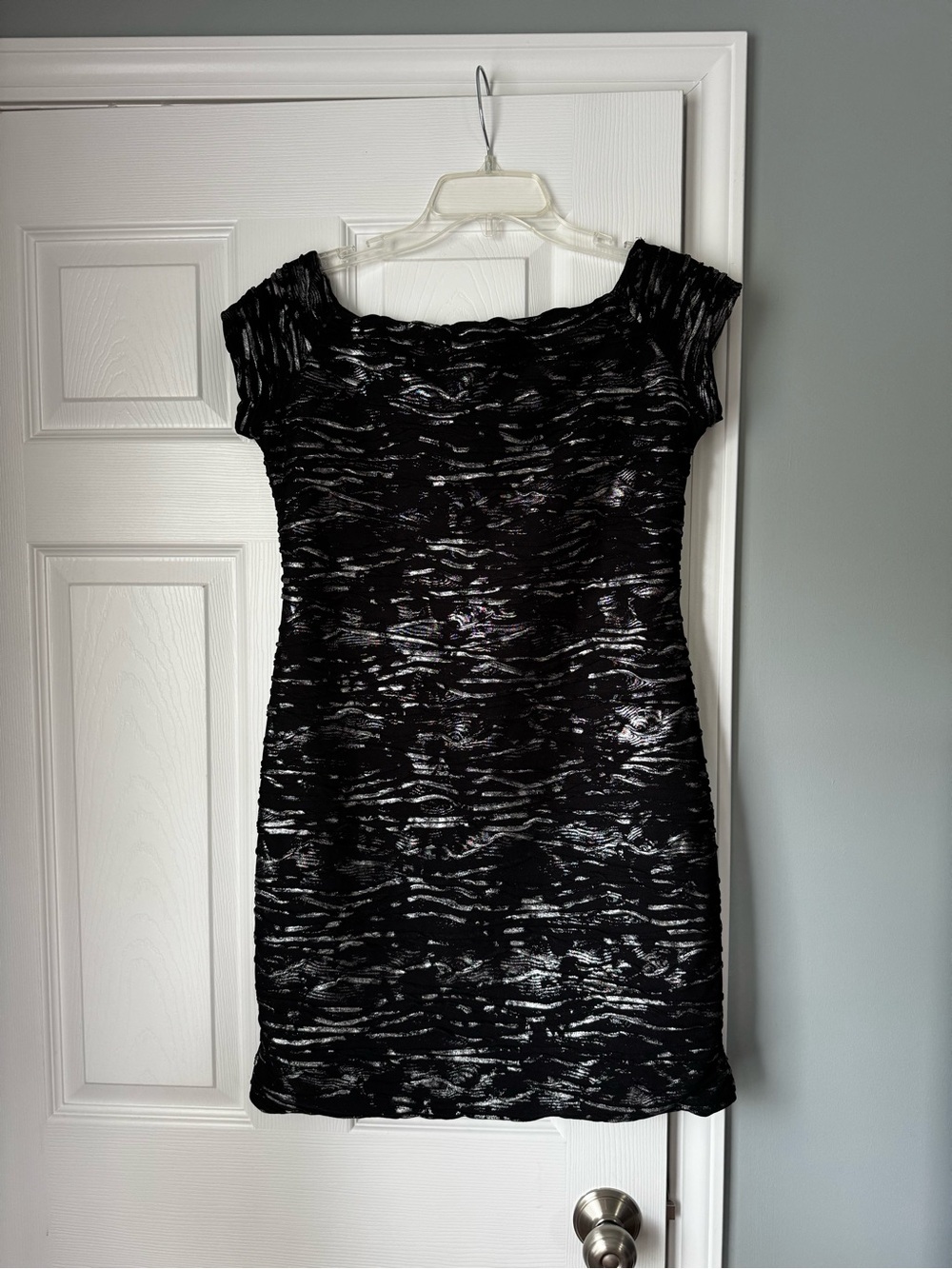 Brat Star Black Dress with Silver Sheen Mini